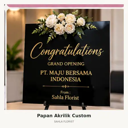 Papan Bunga Akrilik Taman Anggrek